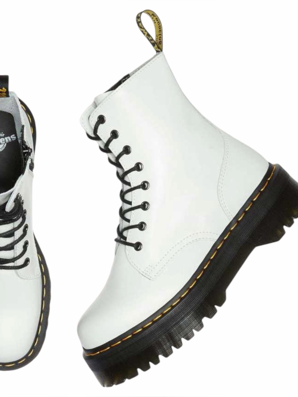Dr Marten White Platform Jadon Boots